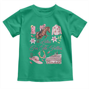 Derby Horse Racing Day Toddler T Shirt Lilies For The Fillies Stargazer Lily Flower TS11 Irish Green Print Your Wear