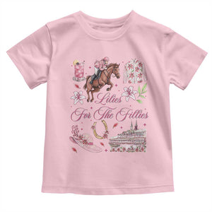 Derby Horse Racing Day Toddler T Shirt Lilies For The Fillies Stargazer Lily Flower TS11 Light Pink Print Your Wear