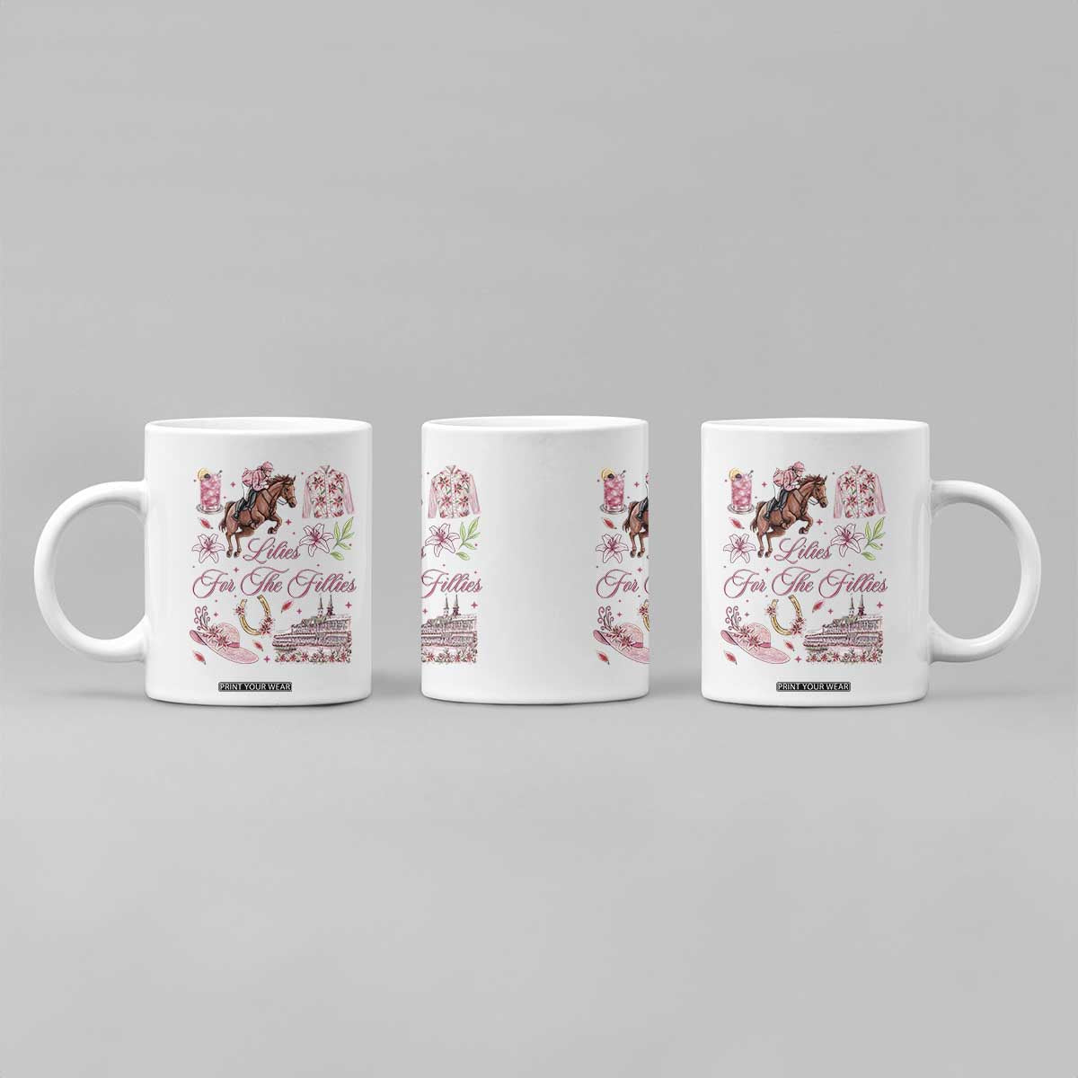 Derby Horse Racing Day Coffee Mug Lilies For The Fillies Stargazer Lily Flower TS11 Print Your Wear