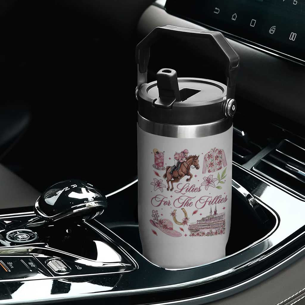 Derby Horse Racing Day Flip Straw Tumbler Lilies For The Fillies Stargazer Lily Flower TS11 Print Your Wear
