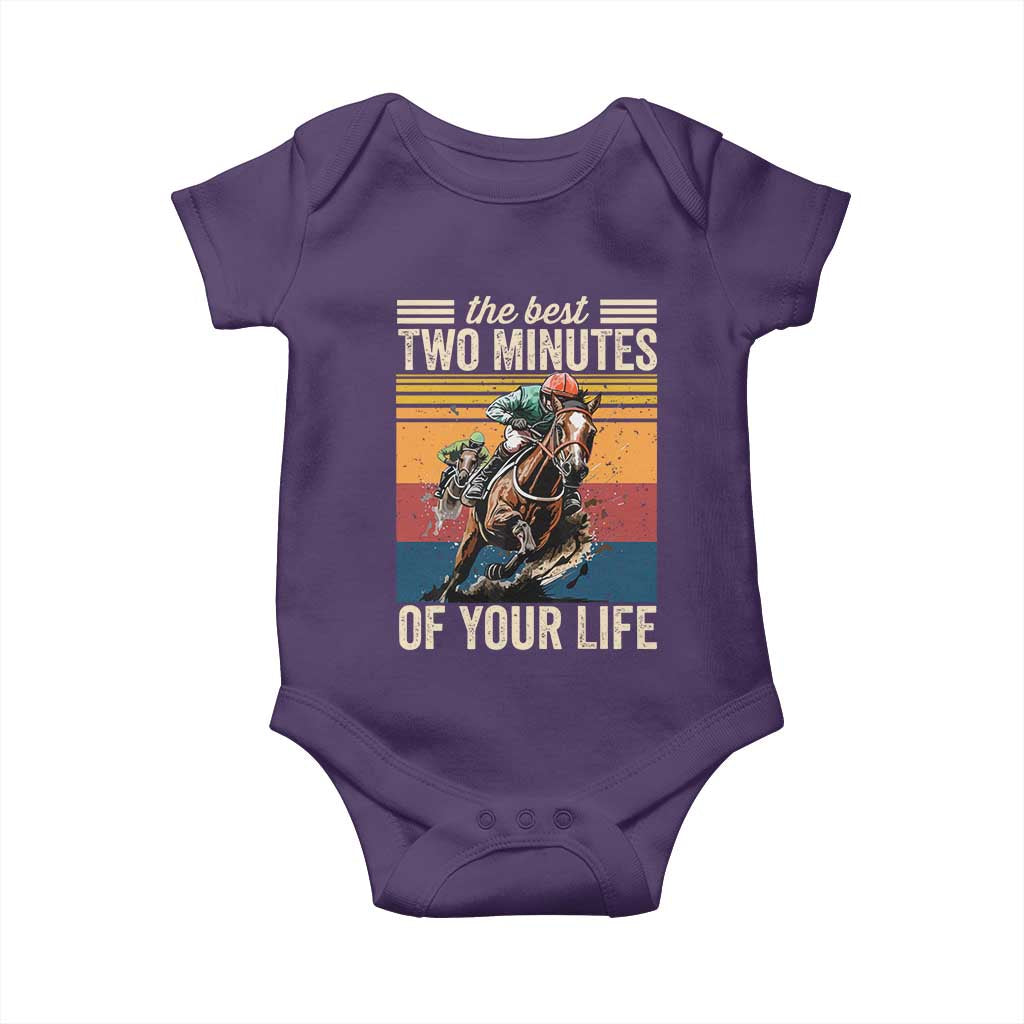 Horse Race Derby Baby Onesie The Best Two Minutes Of Your Life TS11 Purple Print Your Wear
