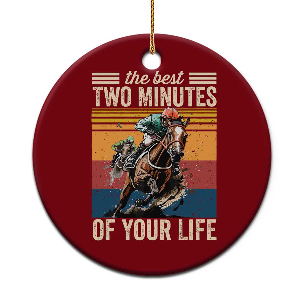 Horse Race Derby Ceramic Ornament The Best Two Minutes Of Your Life TS11 1pc Red Print Your Wear