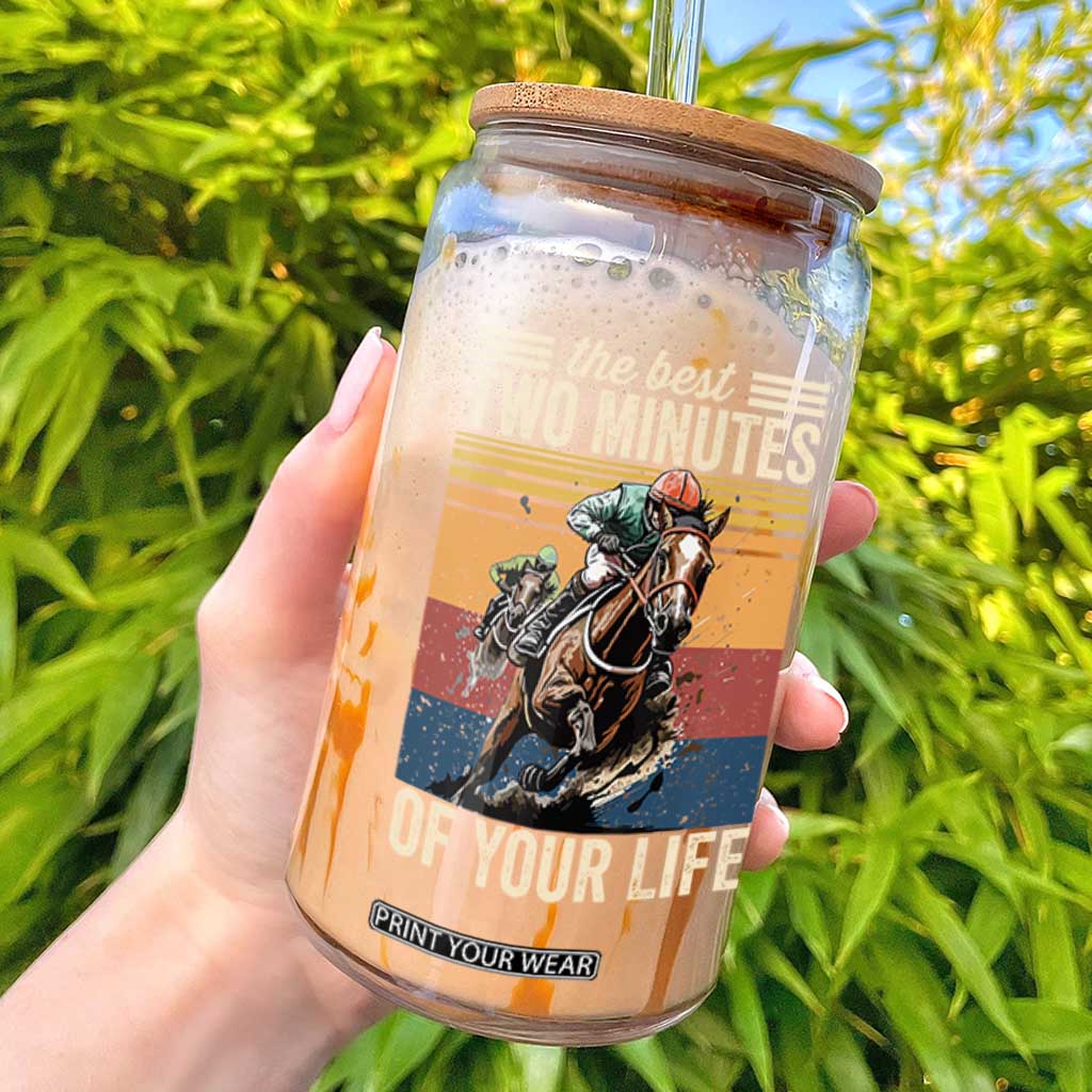 Horse Race Derby Glass Can The Best Two Minutes Of Your Life TS11 Black Print Your Wear