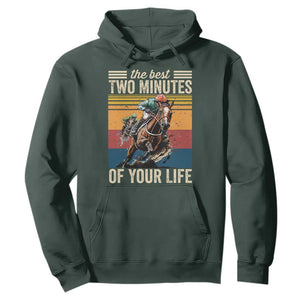 Horse Race Derby Hoodie The Best Two Minutes Of Your Life TS11 Dark Forest Green Print Your Wear