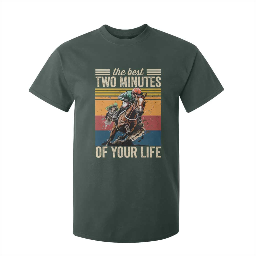 Horse Race Derby T Shirt For Kid The Best Two Minutes Of Your Life TS11 Dark Forest Green Print Your Wear
