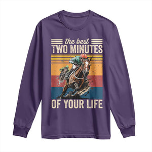 Horse Race Derby Long Sleeve Shirt The Best Two Minutes Of Your Life TS11 Purple Print Your Wear