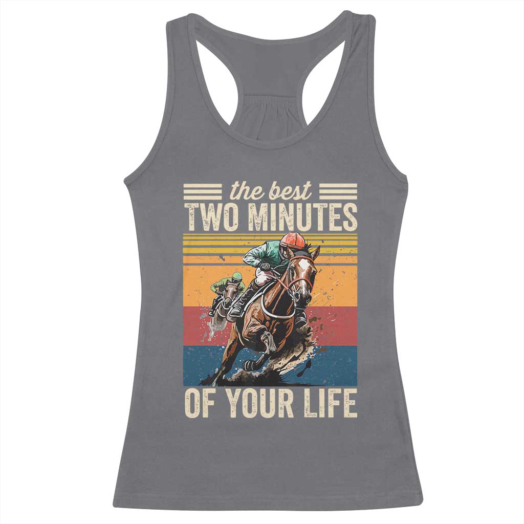 Horse Race Derby Racerback Tank Top The Best Two Minutes Of Your Life TS11 Charcoal Print Your Wear