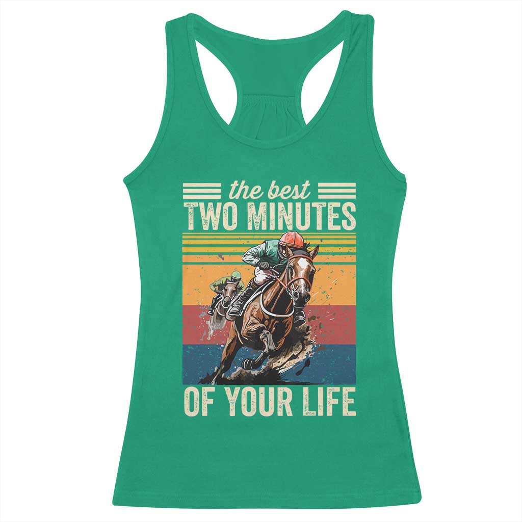 Horse Race Derby Racerback Tank Top The Best Two Minutes Of Your Life TS11 Irish Green Print Your Wear