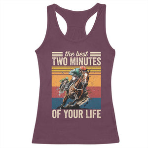 Horse Race Derby Racerback Tank Top The Best Two Minutes Of Your Life TS11 Maroon Print Your Wear