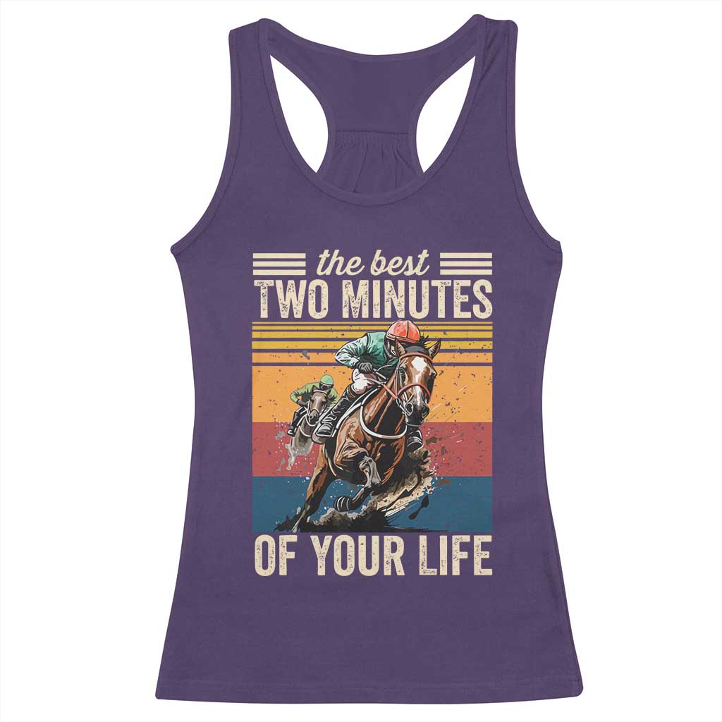 Horse Race Derby Racerback Tank Top The Best Two Minutes Of Your Life TS11 Purple Print Your Wear