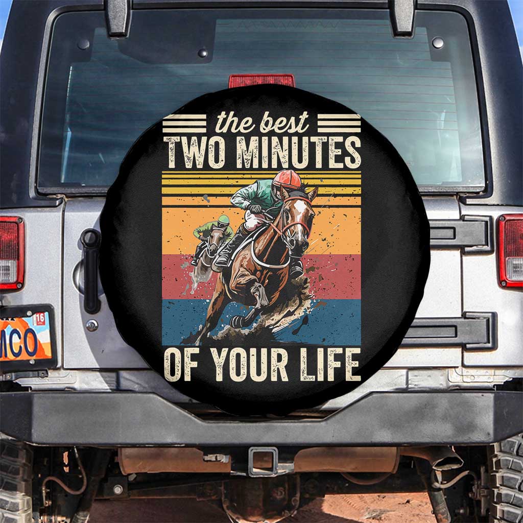 Horse Race Derby Spare Tire Cover The Best Two Minutes Of Your Life TS11 No hole Black Print Your Wear