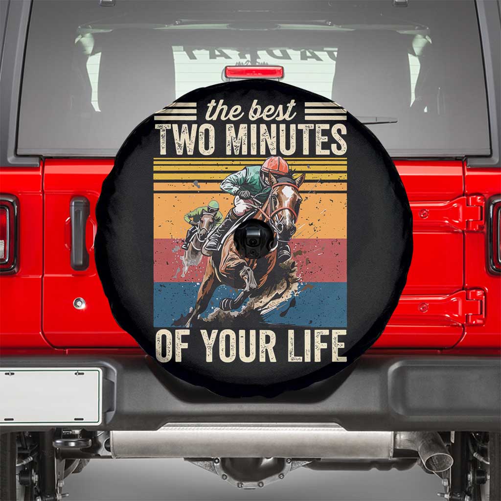 Horse Race Derby Spare Tire Cover The Best Two Minutes Of Your Life TS11 Black Print Your Wear