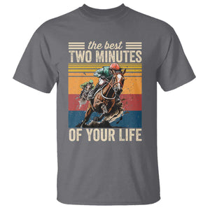 Horse Race Derby T Shirt The Best Two Minutes Of Your Life TS11 Charcoal Print Your Wear