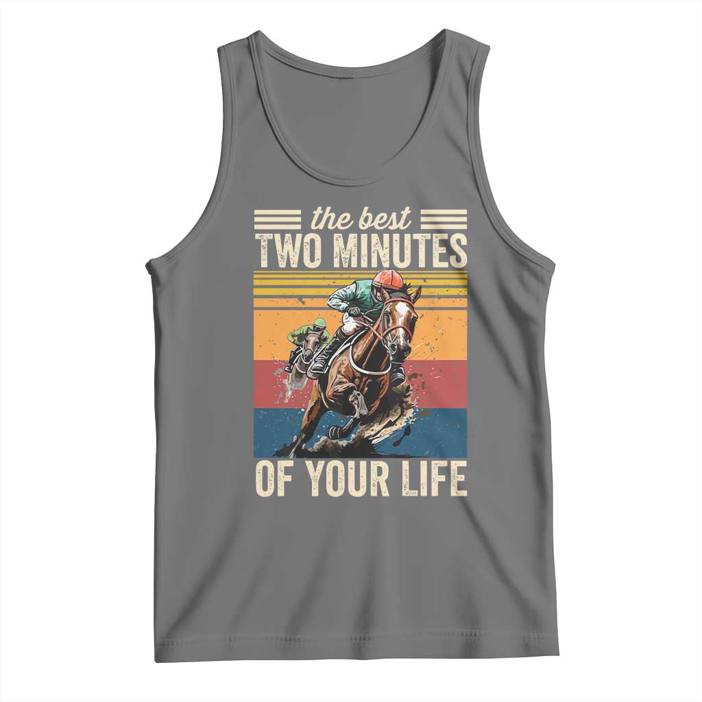 Horse Race Derby Tank Top The Best Two Minutes Of Your Life TS11 Black Heather Print Your Wear
