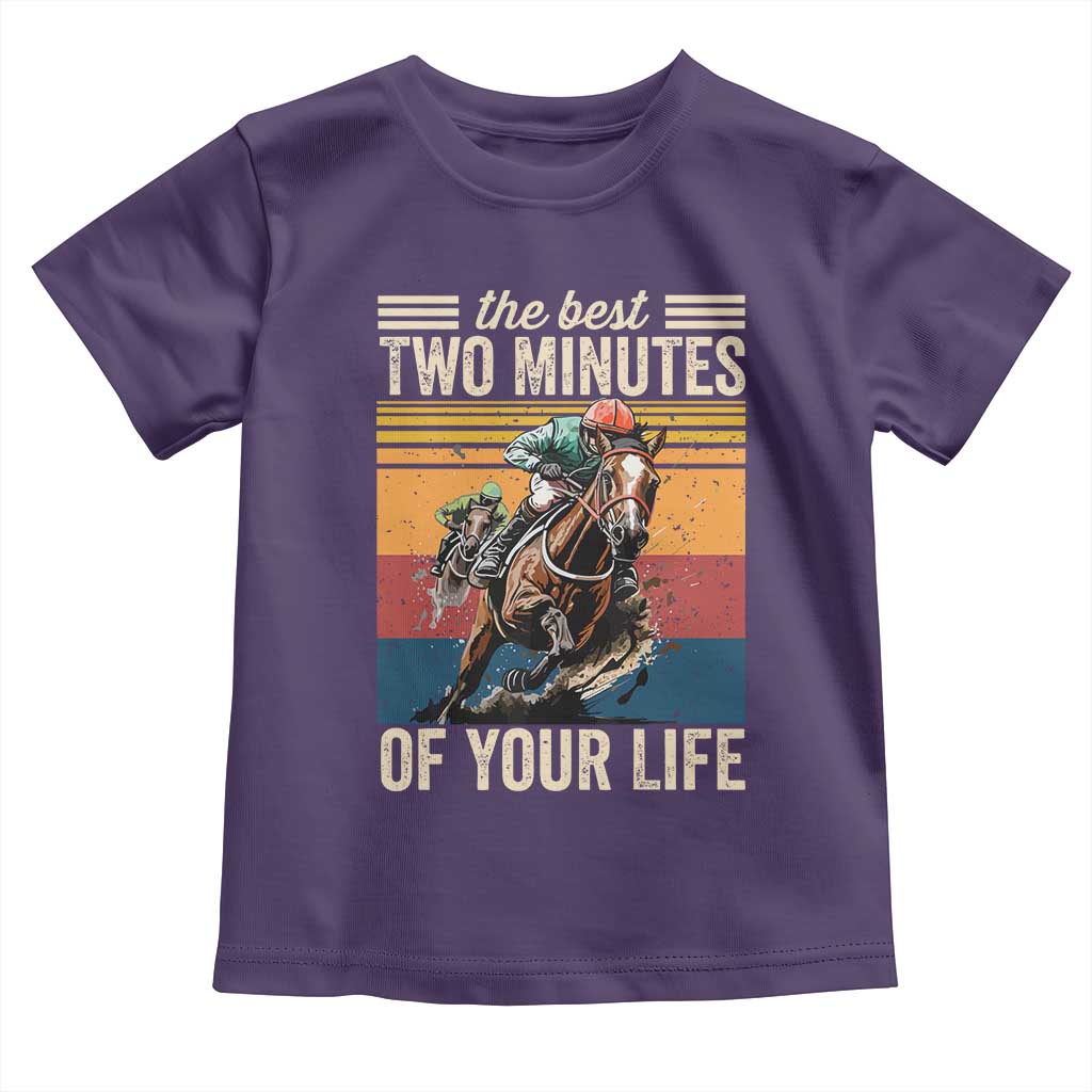 Horse Race Derby Toddler T Shirt The Best Two Minutes Of Your Life TS11 Purple Print Your Wear