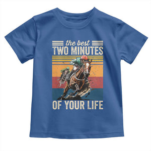 Horse Race Derby Toddler T Shirt The Best Two Minutes Of Your Life TS11 Royal Blue Print Your Wear