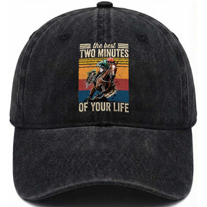 Horse Race Derby Washed Cotton Baseball Cap The Best Two Minutes Of Your Life TS11 Print Your Wear