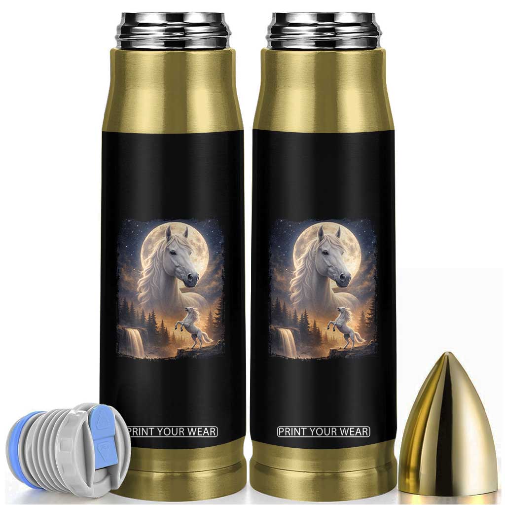 Horse Neighing To The Moon Bullet Tumbler Vintage 90s Animal Horse Lover Equestrian TS11 Black Print Your Wear