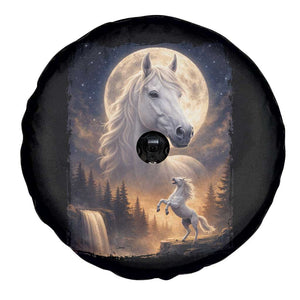 Horse Neighing To The Moon Spare Tire Cover Vintage 90s Animal Horse Lover Equestrian TS11 Print Your Wear