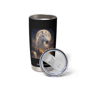 Horse Neighing To The Moon Tumbler Cup Vintage 90s Animal Horse Lover Equestrian TS11 Print Your Wear