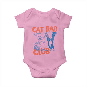 Cat Dad Club Baby Onesie Life is Better with Cats Fathers Day TS11 Light Pink Print Your Wear