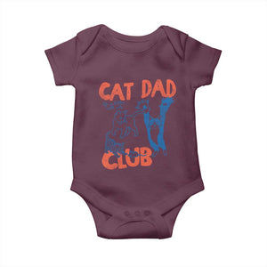 Cat Dad Club Baby Onesie Life is Better with Cats Fathers Day TS11 Maroon Print Your Wear