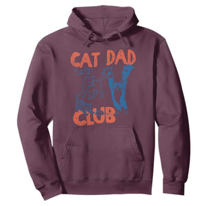 Cat Dad Club Hoodie Life is Better with Cats Fathers Day TS11 Maroon Print Your Wear