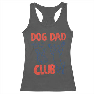 Dog Dad Club Racerback Tank Top Life is Better with Dogs Father's Day TS11 Dark Heather Print Your Wear