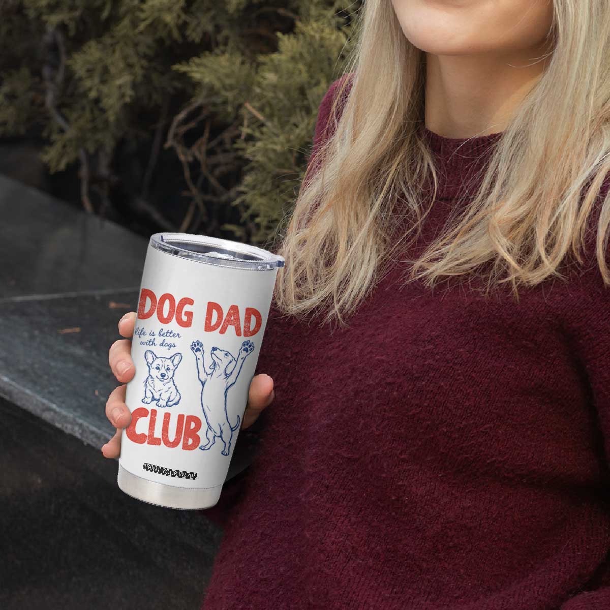 Dog Dad Club Tumbler Cup Life is Better with Dogs Father's Day TS11 Print Your Wear