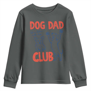 Dog Dad Club Youth Sweatshirt Life is Better with Dogs Father's Day TS11 Dark Heather Print Your Wear