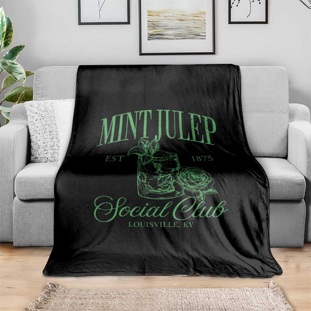 Mint Julep Social Club KY Funny Derby Cocktail Throw Blanket TS11 Print Your Wear