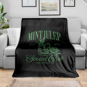 Mint Julep Social Club KY Funny Derby Cocktail Throw Blanket TS11 Print Your Wear