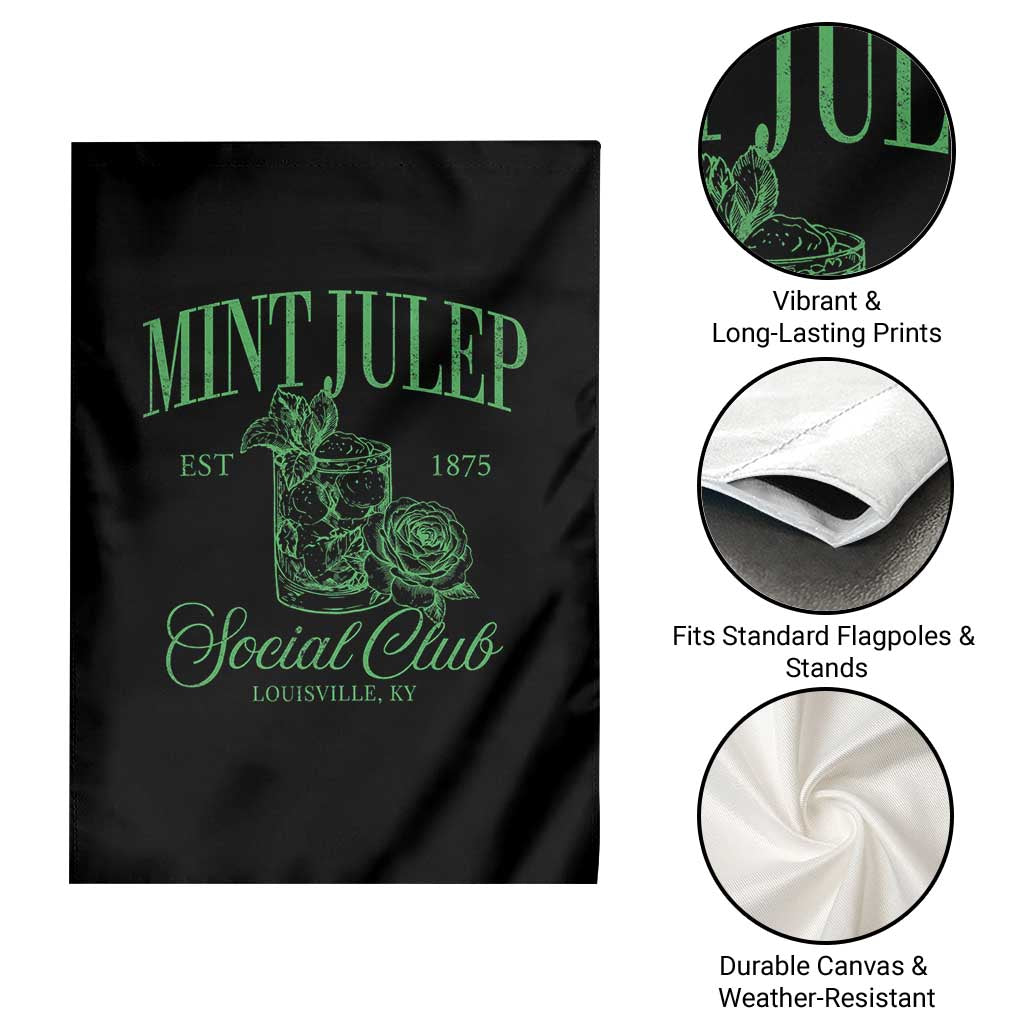 Mint Julep Social Club KY Funny Derby Cocktail Garden Flag TS11 Print Your Wear