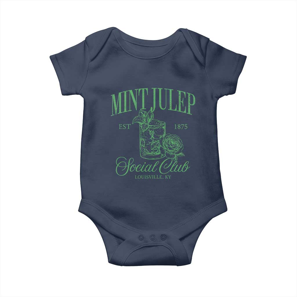 Mint Julep Social Club KY Funny Derby Cocktail Baby Onesie TS11 Navy Print Your Wear