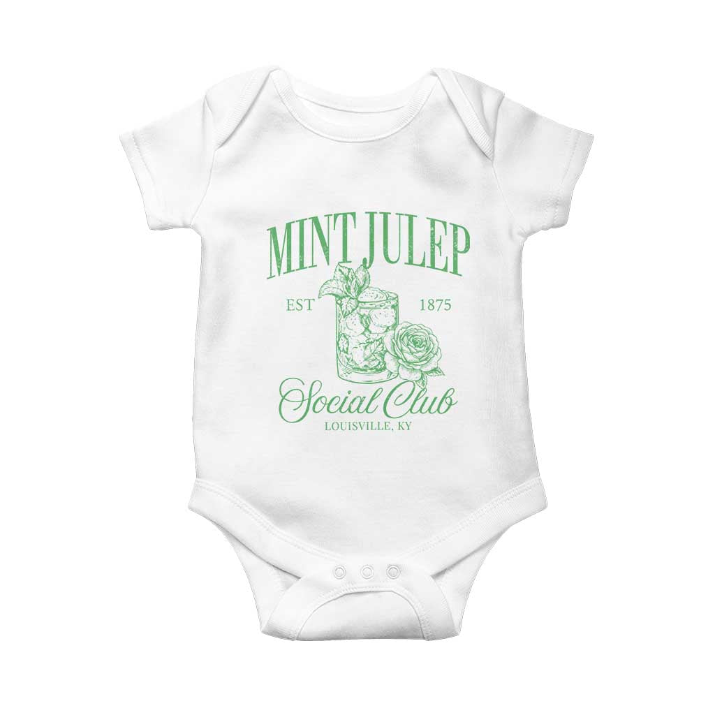Mint Julep Social Club KY Funny Derby Cocktail Baby Onesie TS11 White Print Your Wear
