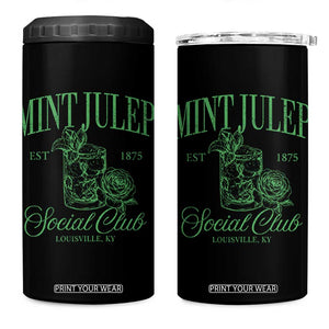 Mint Julep Social Club KY Funny Derby Cocktail 4 in 1 Can Cooler Tumbler TS11 One Size: 16 oz Black Print Your Wear