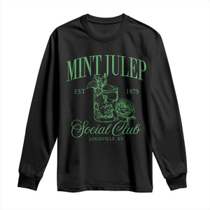 Mint Julep Social Club KY Funny Derby Cocktail Long Sleeve Shirt TS11 Black Print Your Wear