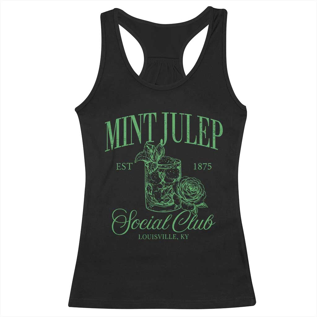 Mint Julep Social Club KY Funny Derby Cocktail Racerback Tank Top TS11 Black Print Your Wear