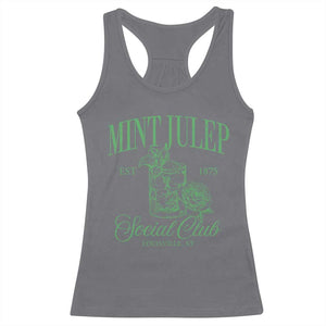 Mint Julep Social Club KY Funny Derby Cocktail Racerback Tank Top TS11 Charcoal Print Your Wear