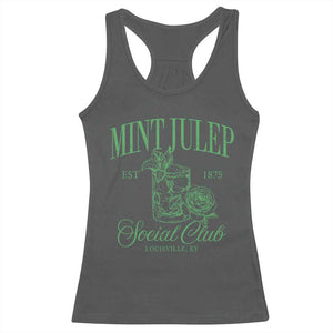 Mint Julep Social Club KY Funny Derby Cocktail Racerback Tank Top TS11 Dark Heather Print Your Wear