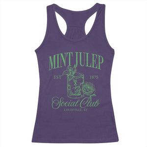 Mint Julep Social Club KY Funny Derby Cocktail Racerback Tank Top TS11 Purple Print Your Wear
