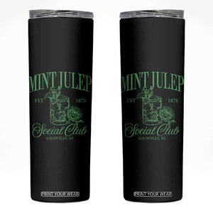 Mint Julep Social Club KY Funny Derby Cocktail Skinny Tumbler TS11 Black Print Your Wear