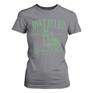 Mint Julep Social Club KY Funny Derby Cocktail T Shirt For Women TS11 Charcoal Print Your Wear
