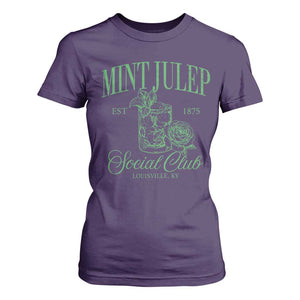 Mint Julep Social Club KY Funny Derby Cocktail T Shirt For Women TS11 Purple Print Your Wear