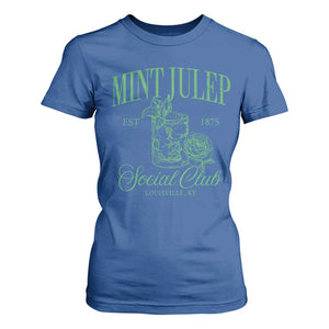 Mint Julep Social Club KY Funny Derby Cocktail T Shirt For Women TS11 Royal Blue Print Your Wear