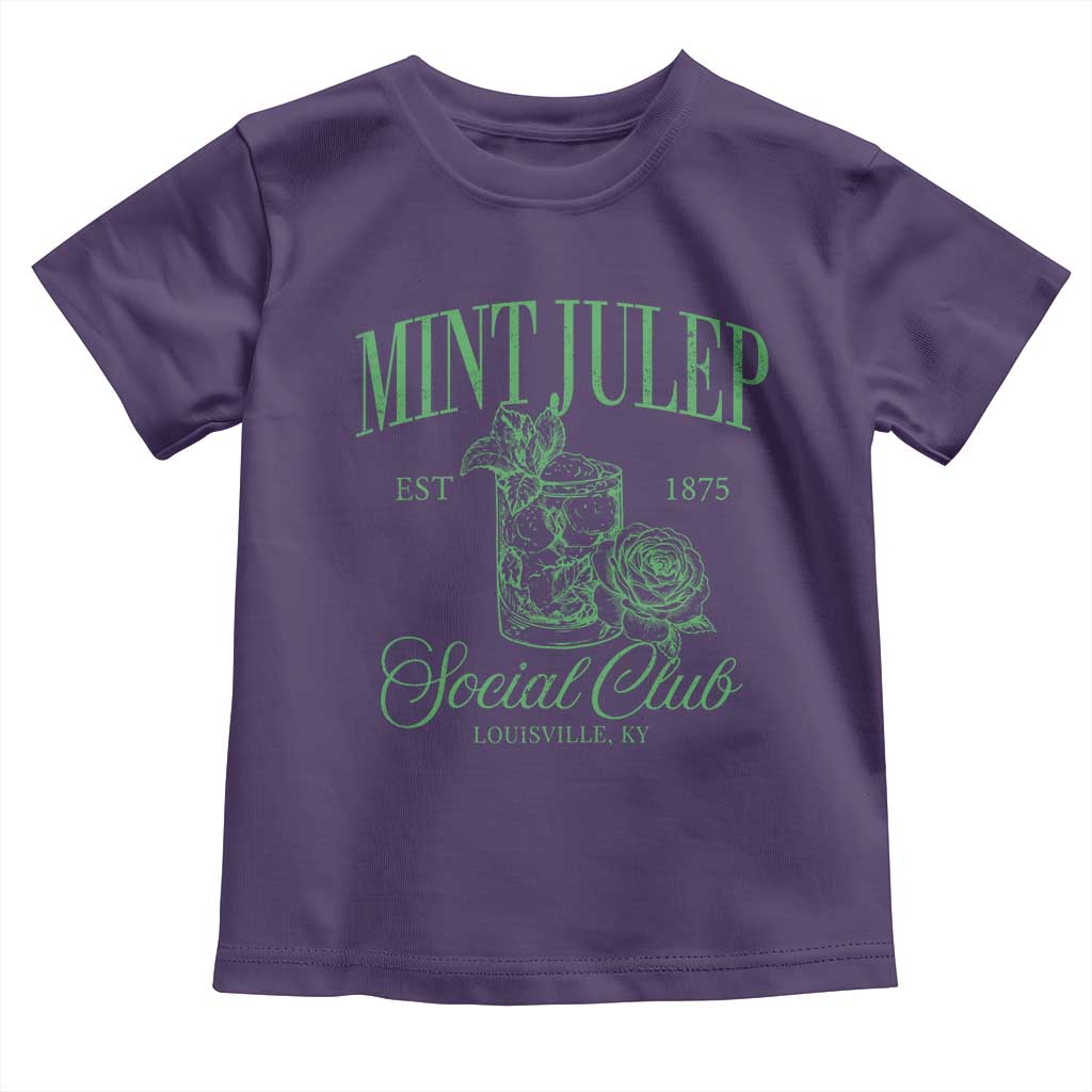Mint Julep Social Club KY Funny Derby Cocktail Toddler T Shirt TS11 Purple Print Your Wear
