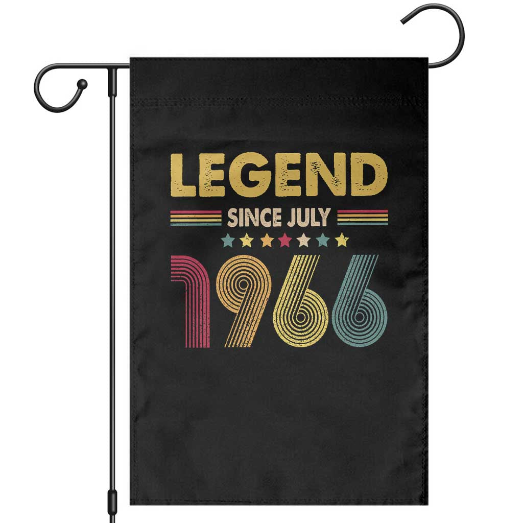 July 60th Birthday Garden Flag Legends Since July 1966 Retro Bday TS11 Black Print Your Wear