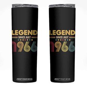 July 60th Birthday Skinny Tumbler Legends Since July 1966 Retro Bday