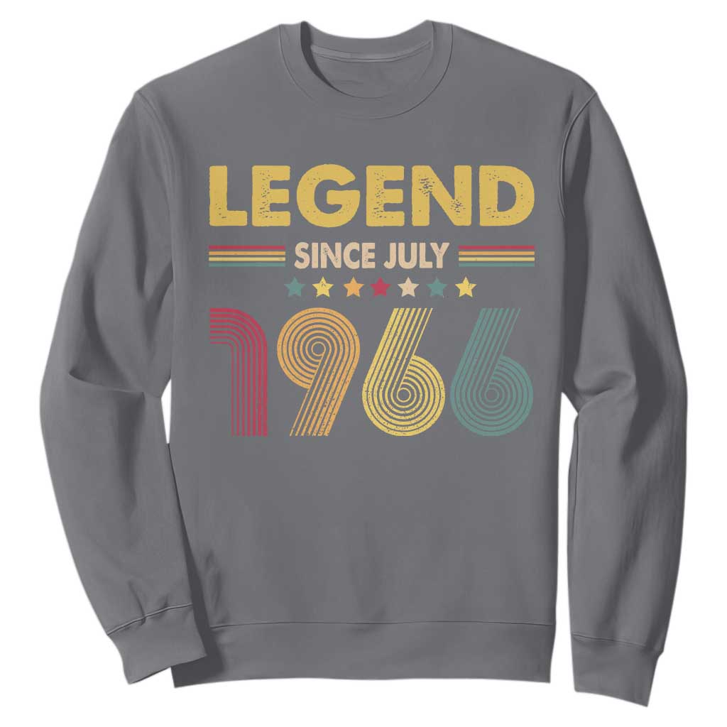 July 60th Birthday Sweatshirt Legends Since July 1966 Retro Bday