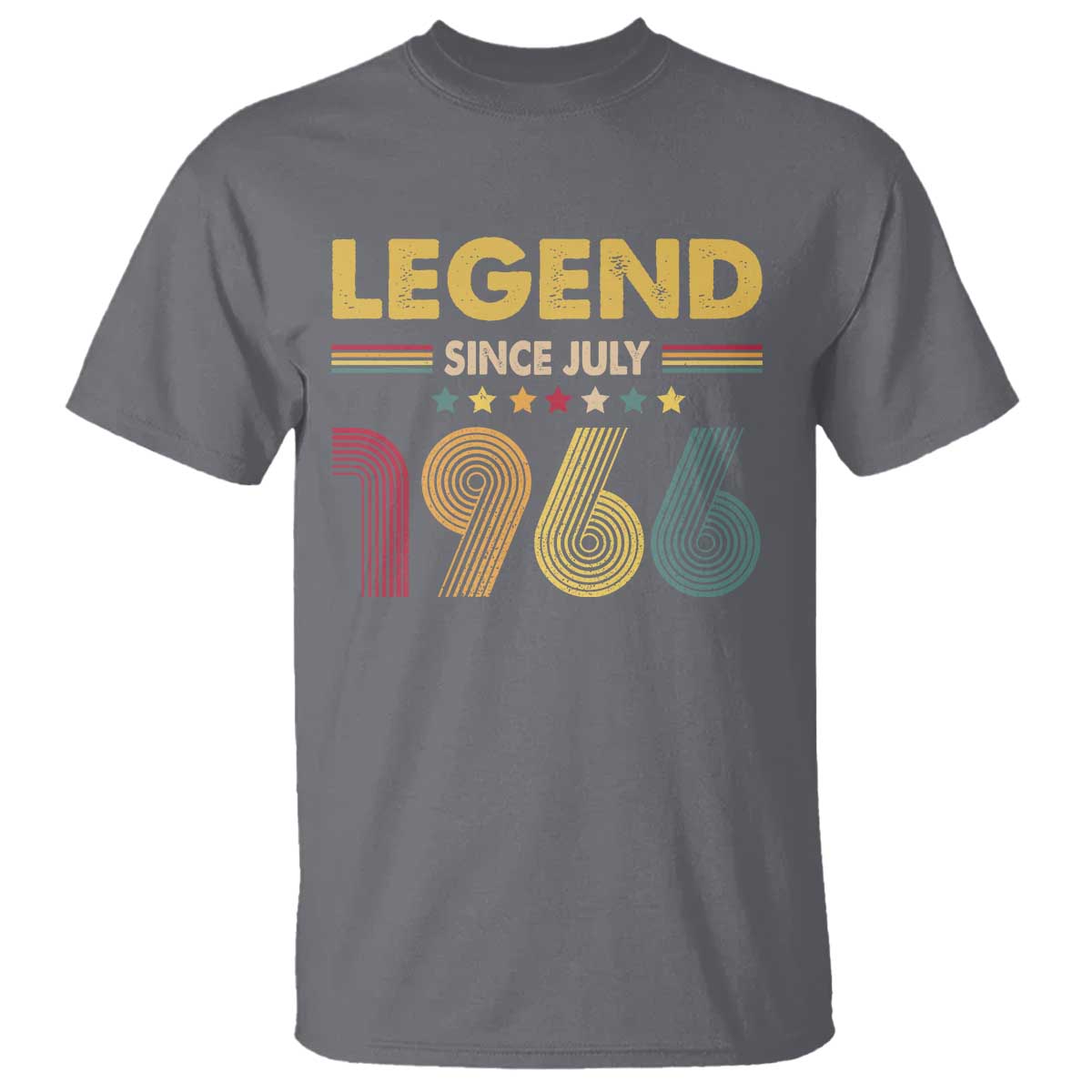 July 60th Birthday T Shirt Legends Since July 1966 Retro Bday